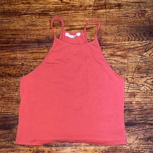Express Maroon Halter Top